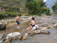 Children Find Joy in Nature: A Glimpse from Galchhi’s Koshi Stream