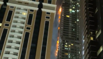 Massive Fire Engulfs 67-Story Skyscraper in Dubai Marina