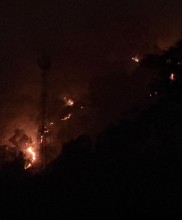 Wildfire Erupts Near Shantidham Temple in Kavresthali, Kathmandu