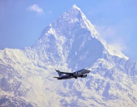 Clear Skies Over the Himalayas: Stunning Aerial View Captures Machhapuchre in Its Full Glory