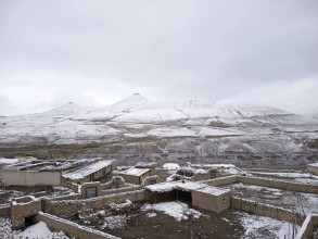 Upper Mustang Blanketed in Snow as Continuous Snowfall Covers Lomanthang