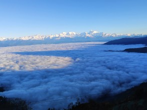 Scenic Cloud Blanket Unveiled in Eastern Hills as Weather Clears in Dhankuta