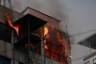 Fire Breaks Out at Thakali Restaurant in Kamaladi, Emergency Response Underway