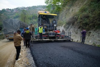 Blacktopping Begins on Dhulikhel-Khawa Road Section