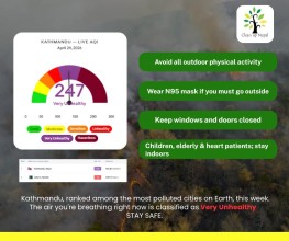 Kathmandu Air Quality Deteriorates, Public Urged to Take Precautions