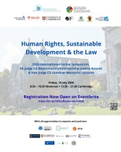 Global Online Symposium to Highlight Human Rights, Sustainable Development and International Law in 2026