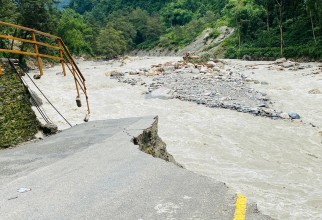 Flood Damage Disrupts Newapul-Ghandruk Road in Kaski