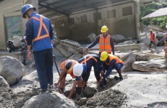 Trilateral Road Near Rasuwagadhi Remains Closed Eight Days After Lende Khola Flood; Reconstruction in Final Phase