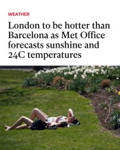 London Briefly Hotter Than Barcelona as Unseasonal Warm Spell Hits the UK