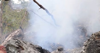 Experts Warn Against Approaching Smoke-Emitting Ghangi Bhir in East Nawalparasi