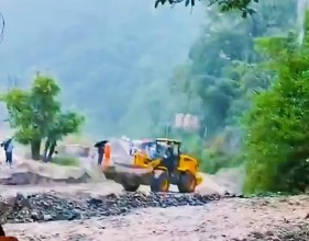 Continuous Rainfall Disrupts Traffic on Major National Highways in Nepal; Road Clearance Operations Underway