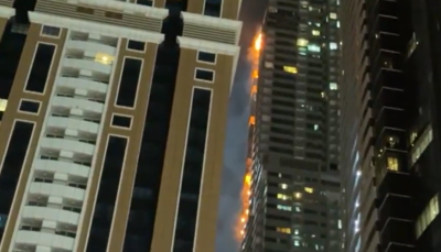 Massive Fire Engulfs 67-Story Skyscraper in Dubai Marina