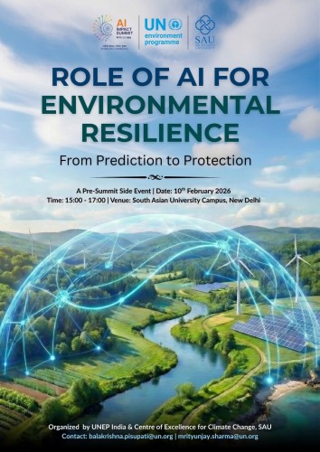 UNEP India to Host High-Level Dialogue on AI for Environmental Resilience Ahead of IndiaAI Impact Summit 2026