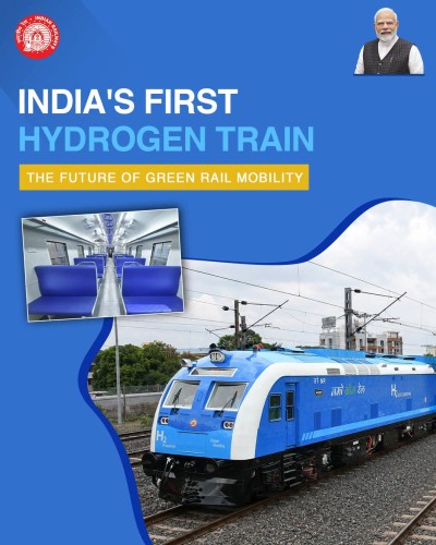 India Launches First Indigenous Hydrogen-Powered Passenger Train, Advancing Green Rail Transport